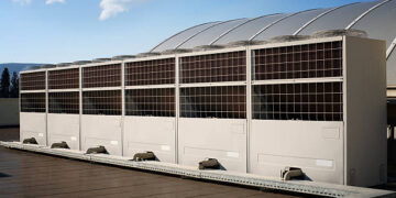 heating and cooling system on rooftop